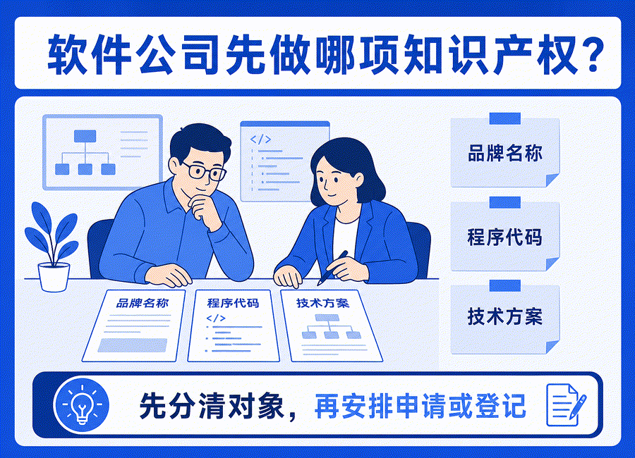 软件公司到底先申请商标、软著还是专利？
